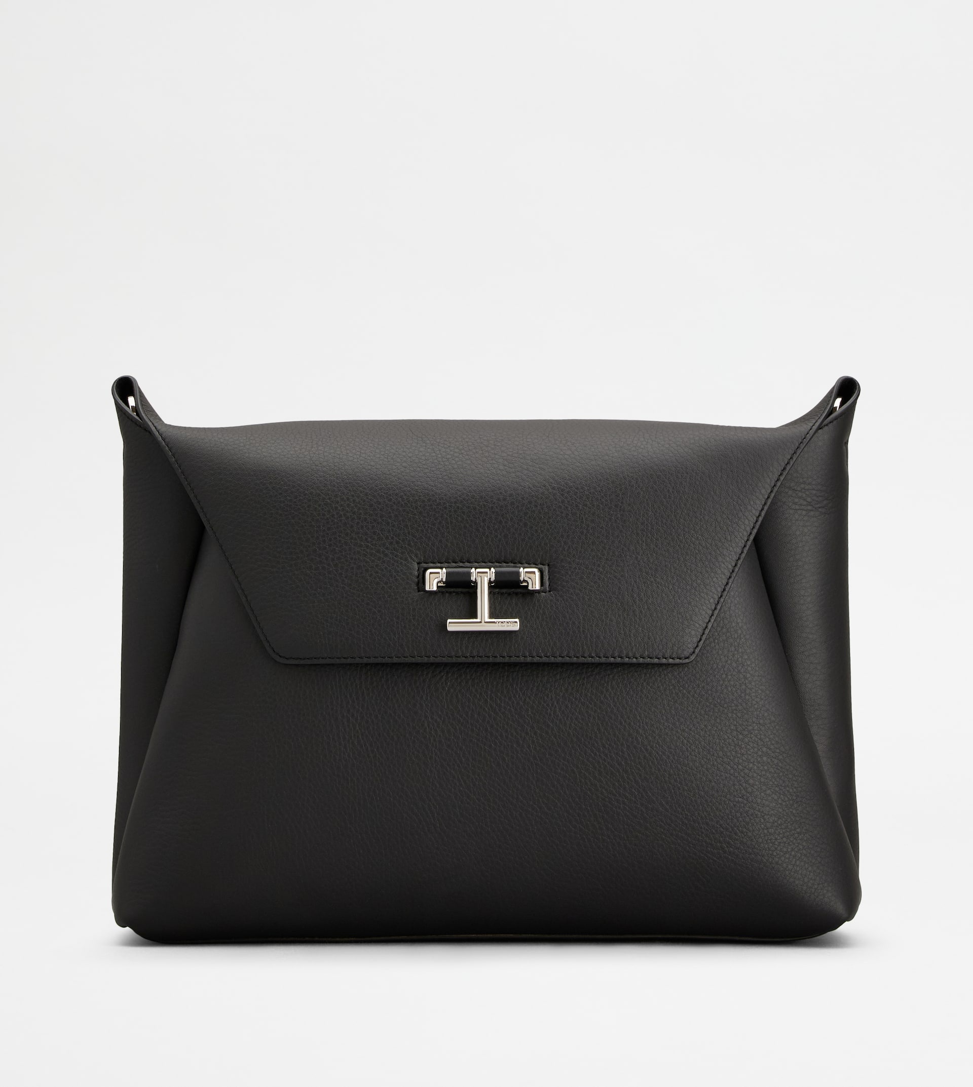 DOCUMENT HOLDER POUCH IN LEATHER - BLACK - 1