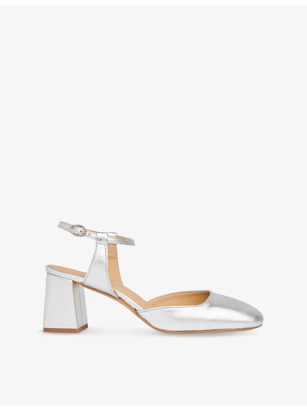 Matilda Block-Heel Leather Slingback Shoes - 1