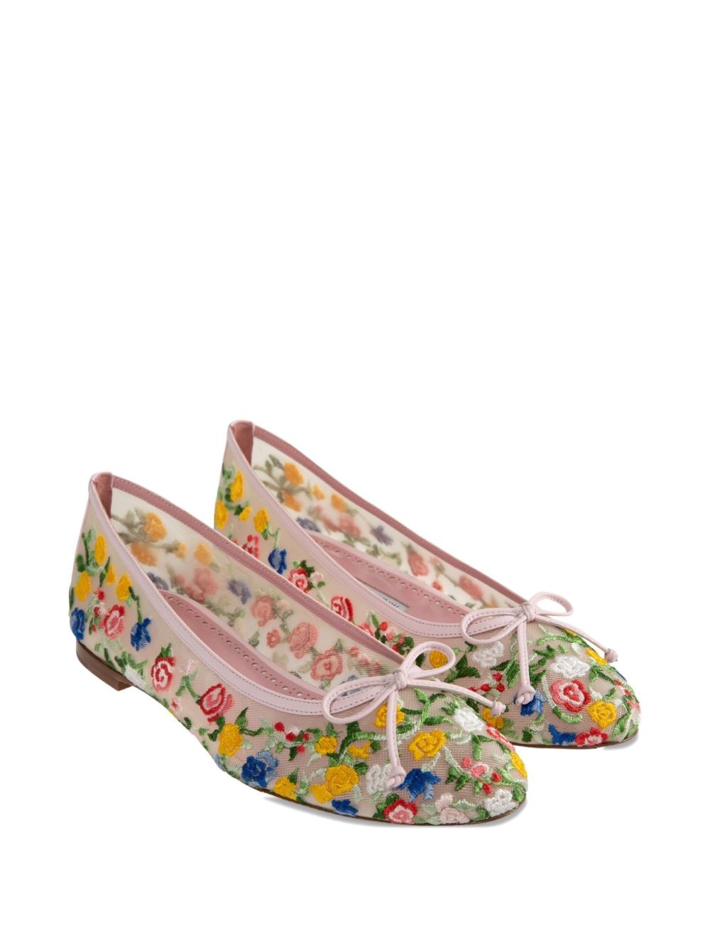 embroidered floral ballerina shoes - 2