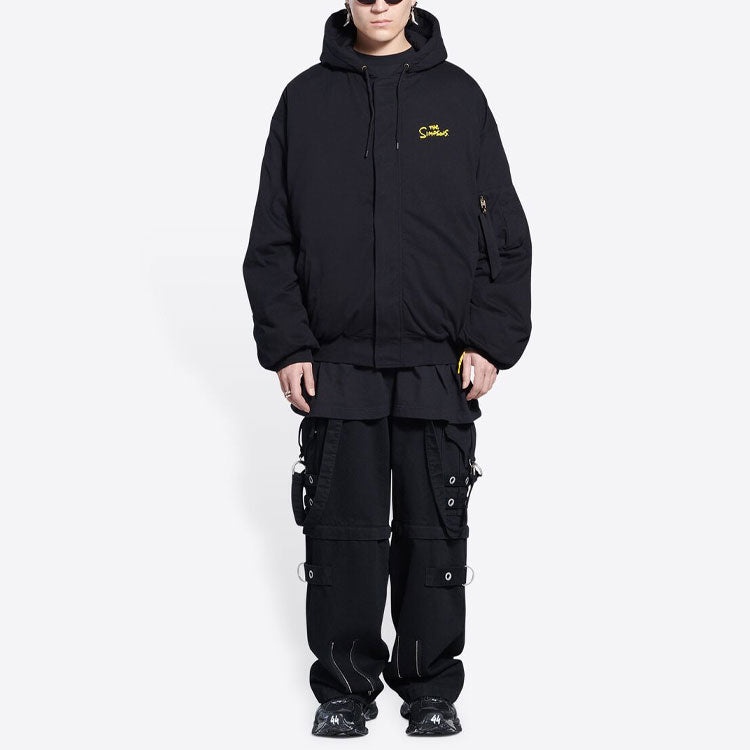 Balenciaga x The Simpsons Padded Bomber Hoodie 'Black' 657115TLVG71000 - 3