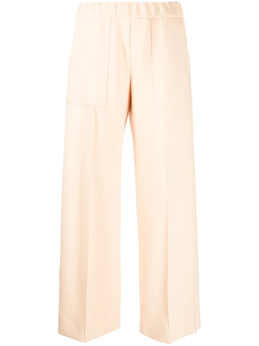 wide-leg wool trousers - 1