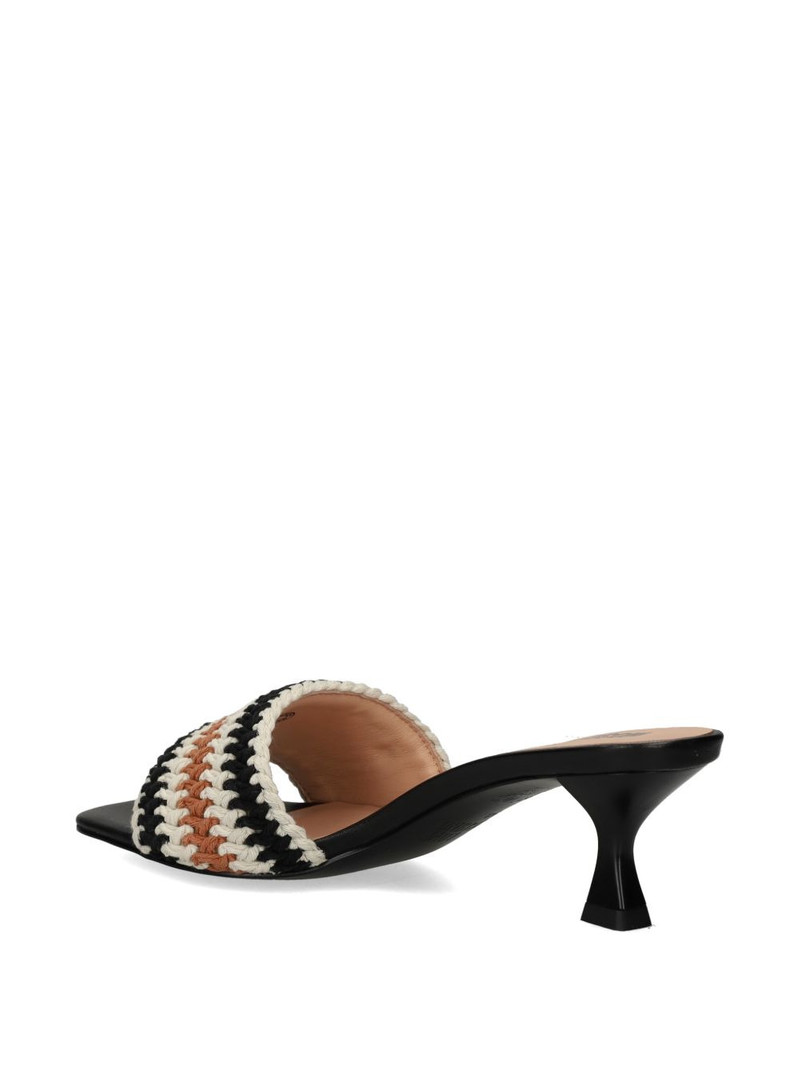 crochet-knit heart-motif sandals 4