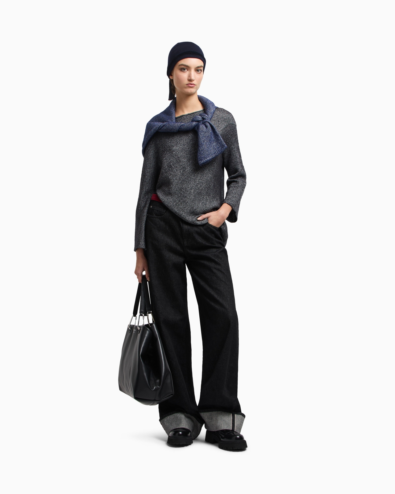 WINTER URBANISM CAPSULE COLLECTION ASYMMETRICAL JUMPER IN AN ALPACA BLEND - 2