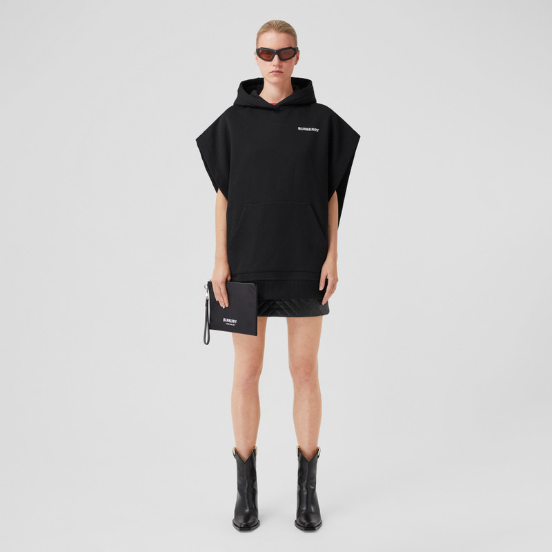 Coordinates Print Cotton Blend Hooded Poncho 4