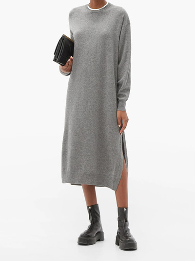 The Row Anibale side-slit cashmere sweater dress outlook