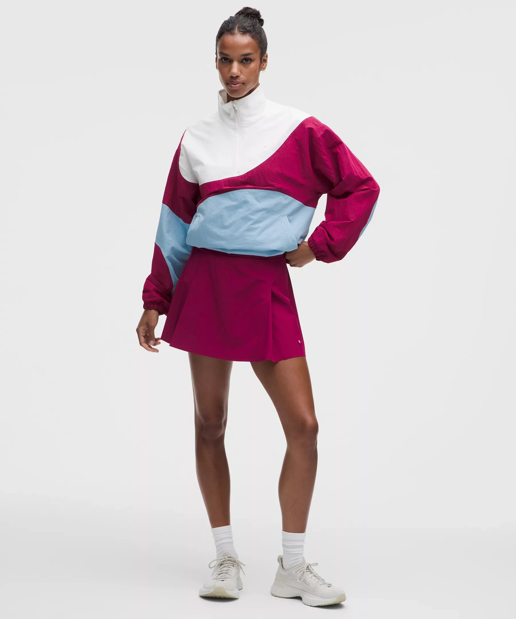 A-Line Side-Pleat Tennis Skirt - 1