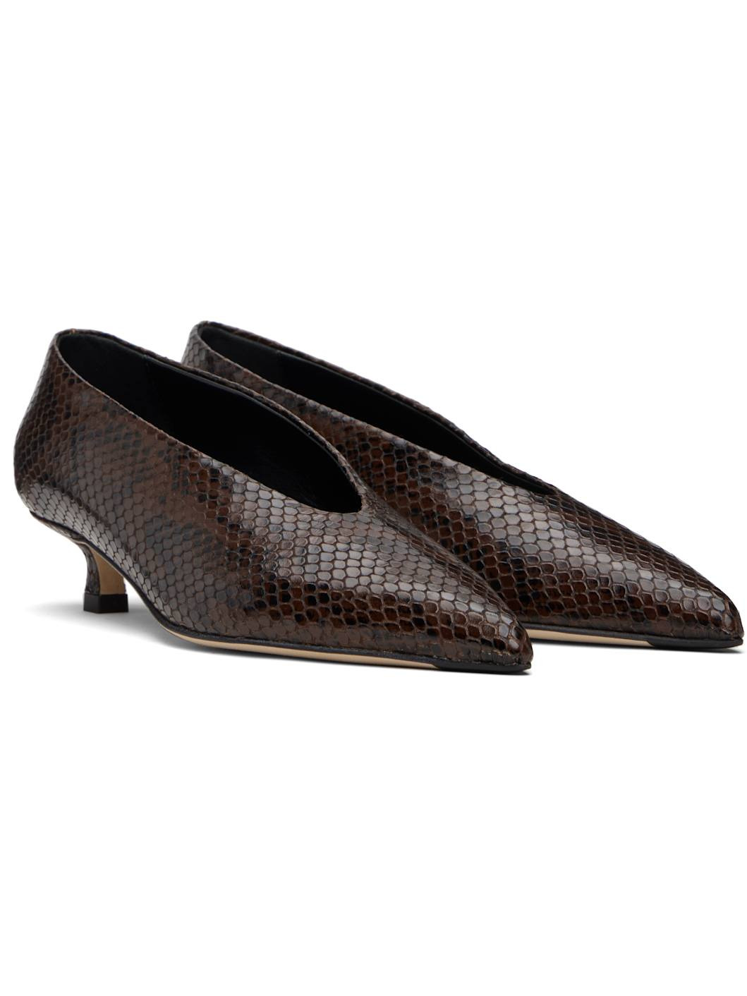 Brown Clara Pointed-Toe Heels - 4