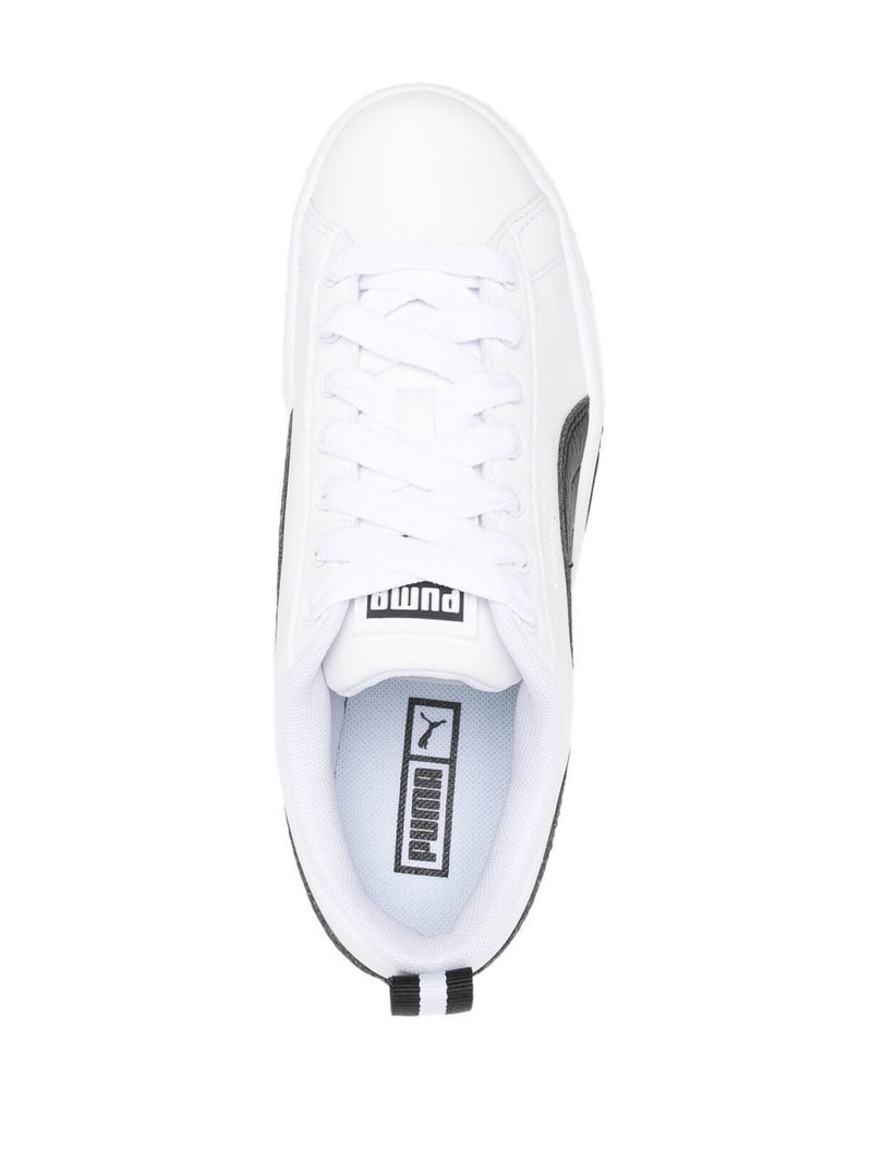 colour-block calf-leather trainers 4
