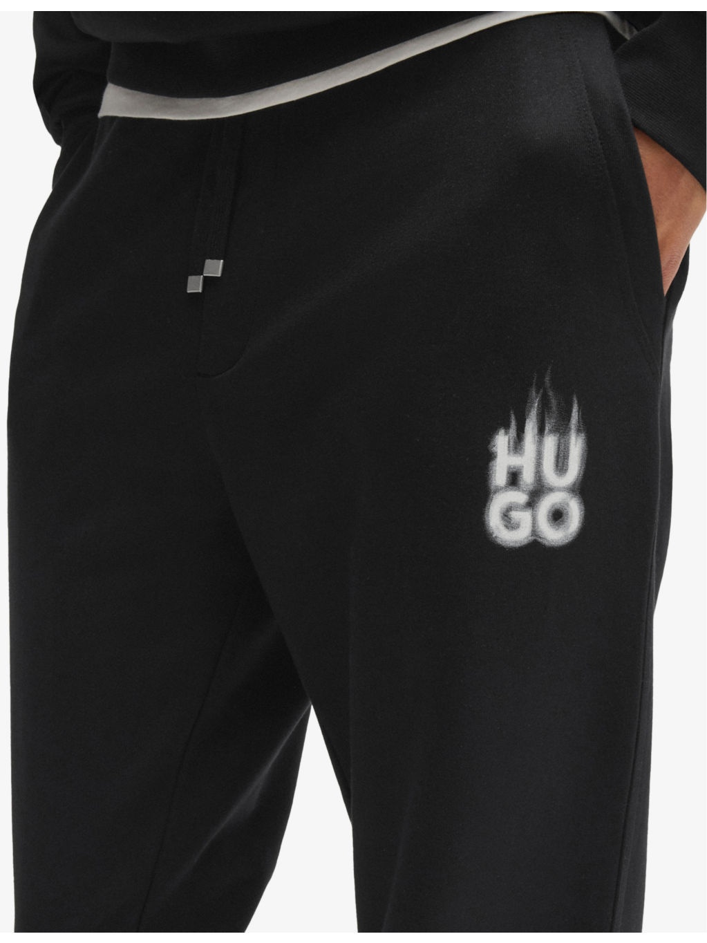 Branded-print drawstring-waist cotton-jersey jogging bottoms - 5