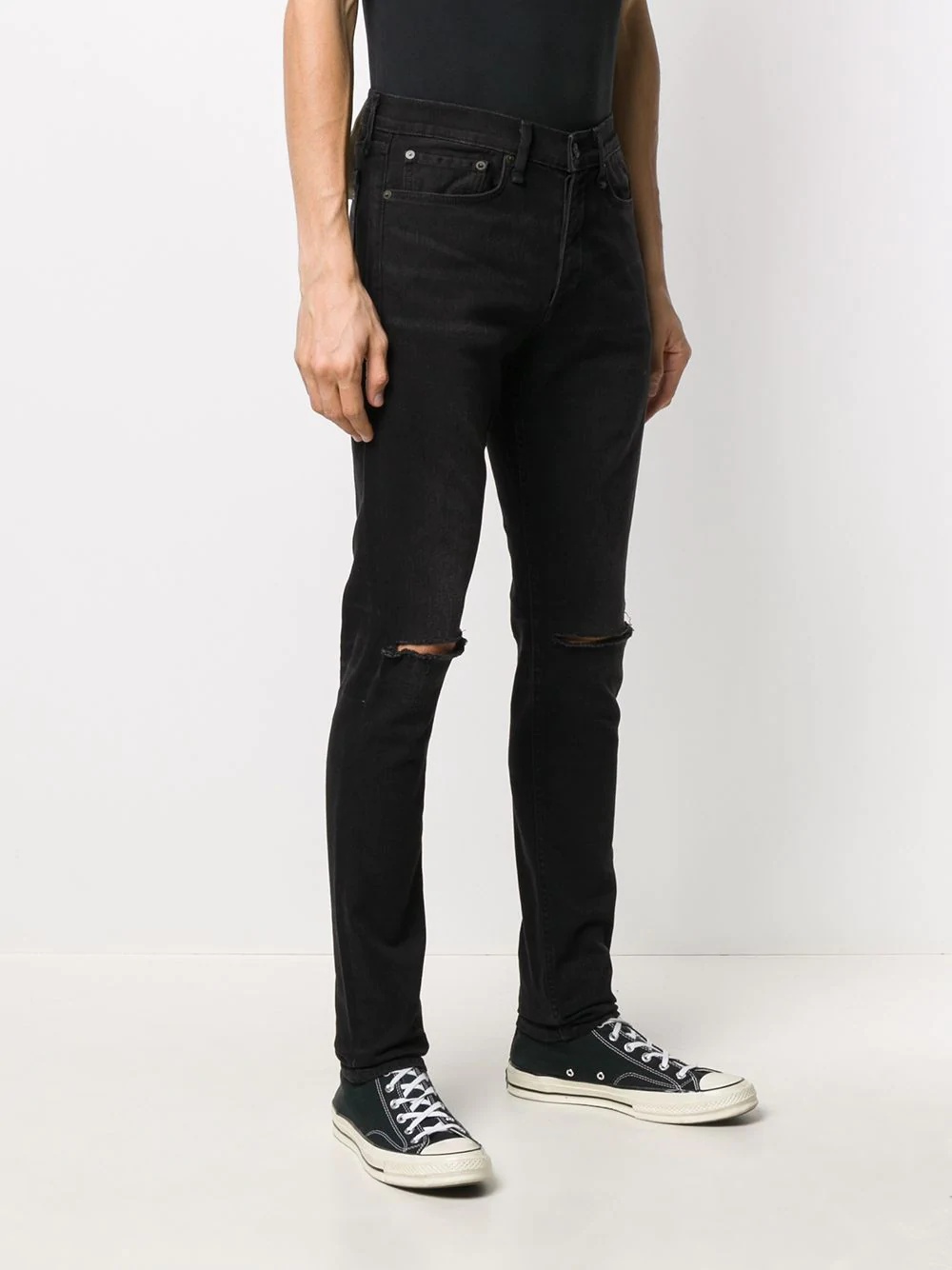 distressed-effect skinny jeans - 3