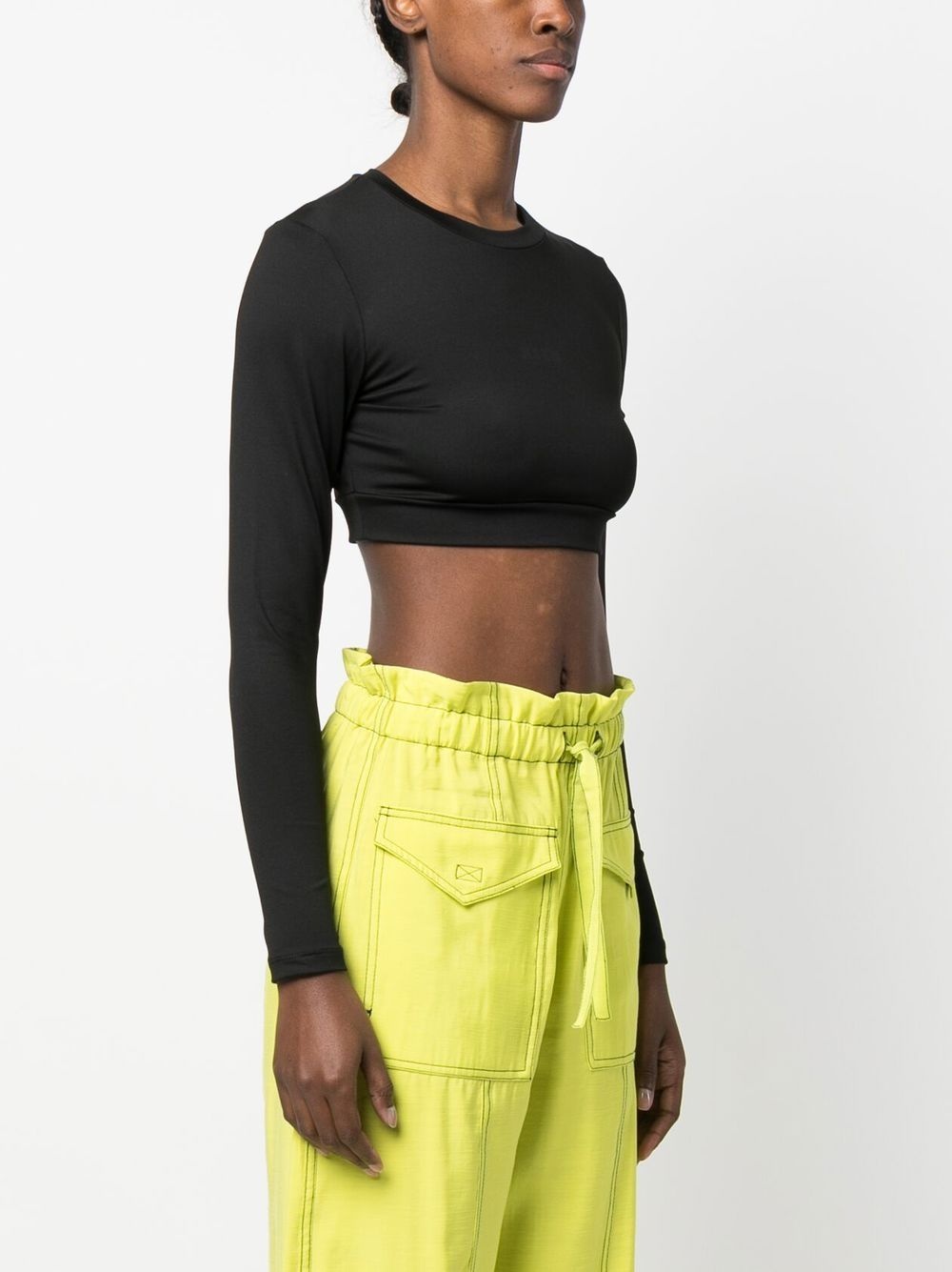 logo-print cropped top - 3