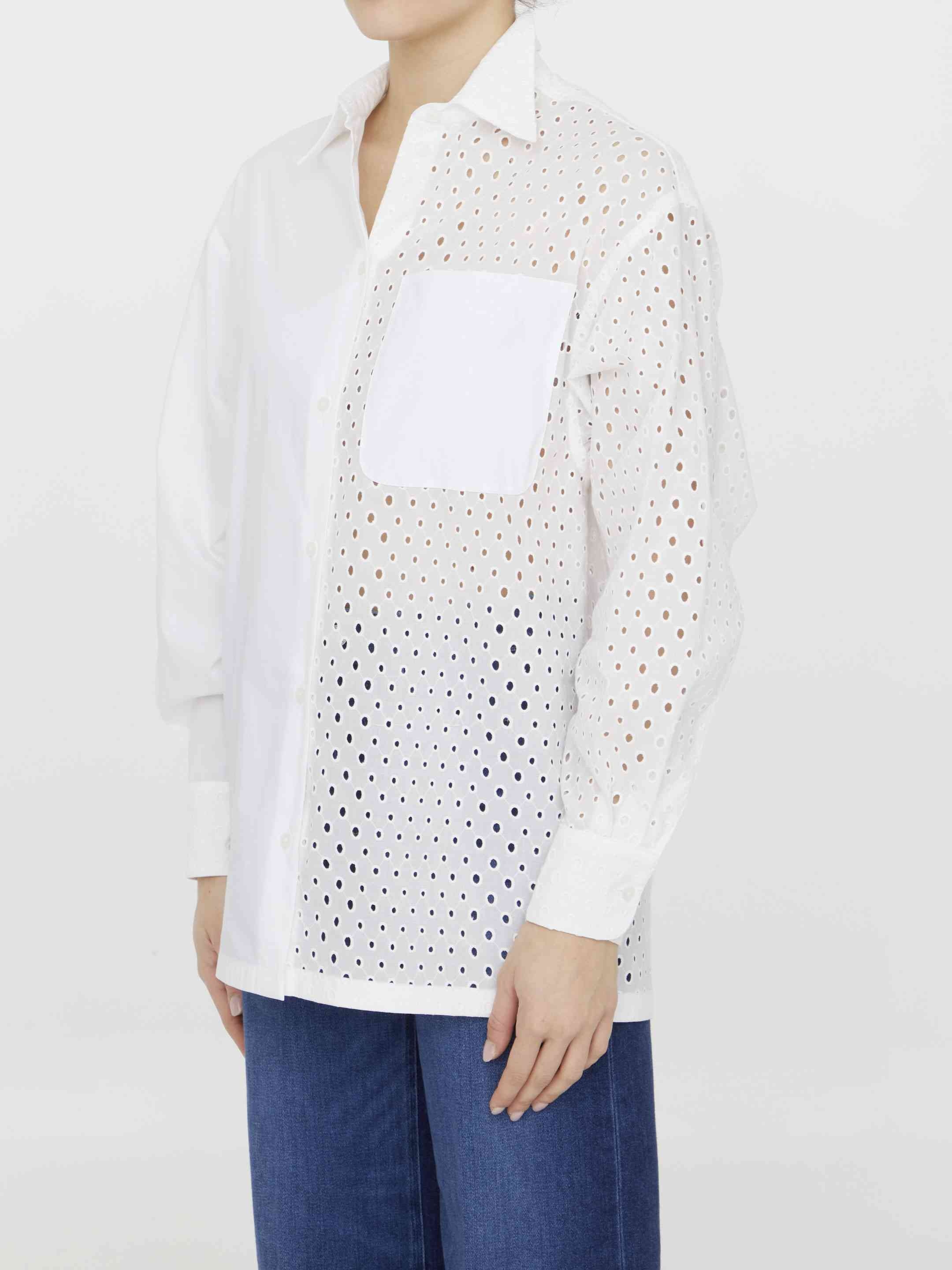 Kenzo Women Broderie Anglaise Cotton Shirt - 2
