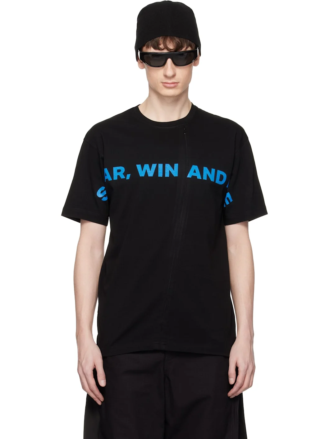 Black SWAF Conceal Zip T-Shirt - 1