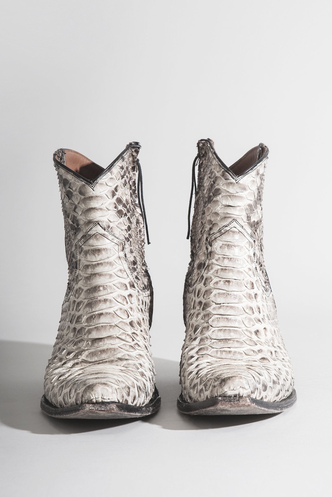 COWBOY ANKLE BOOT - BROWN SNAKE - 2