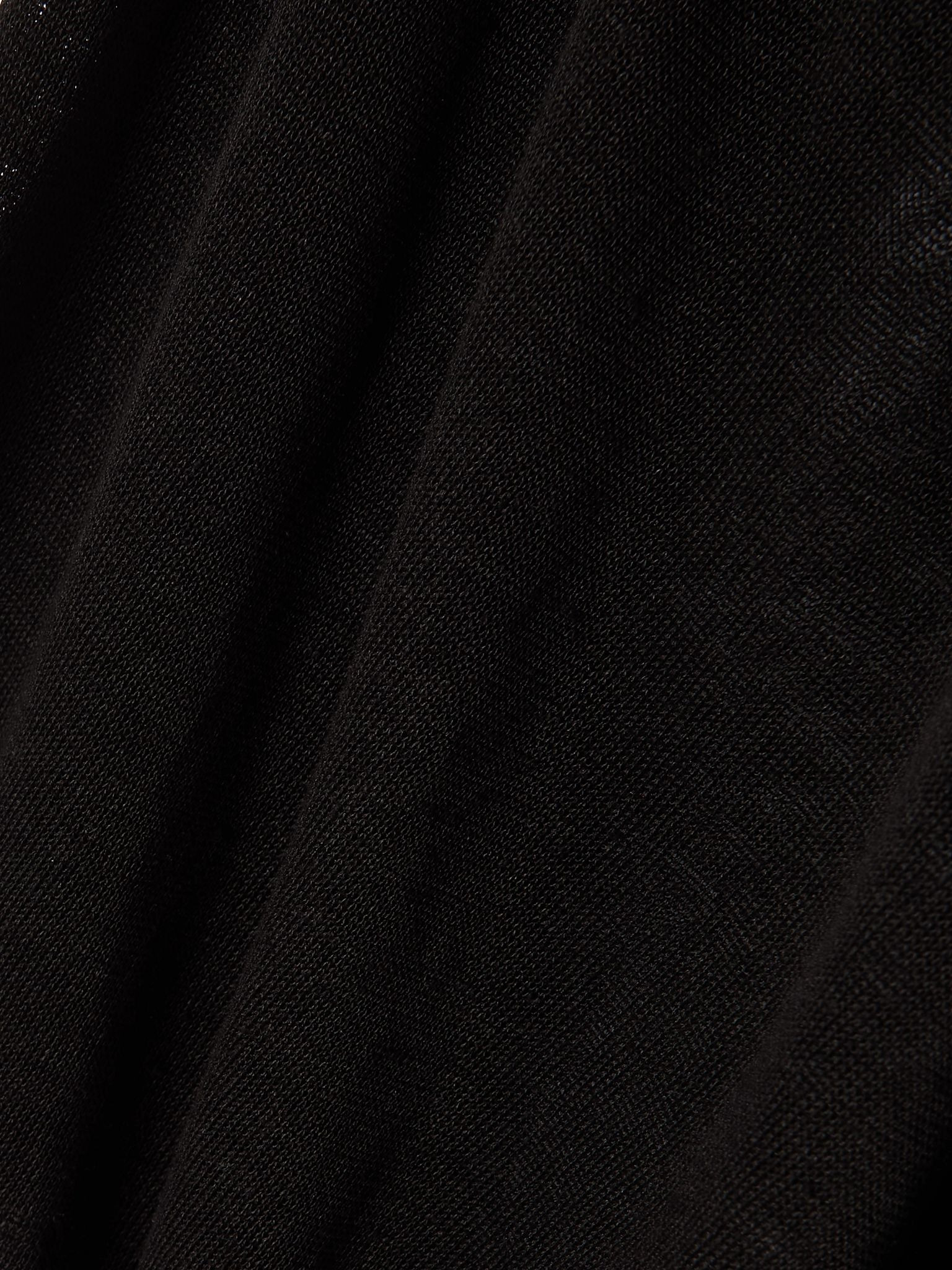 Linen and silk-blend wide-leg pants Black - 5