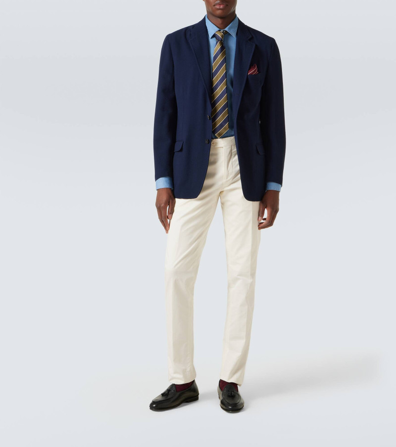 RUBINACCI Striped single-breasted wool blazer outlook