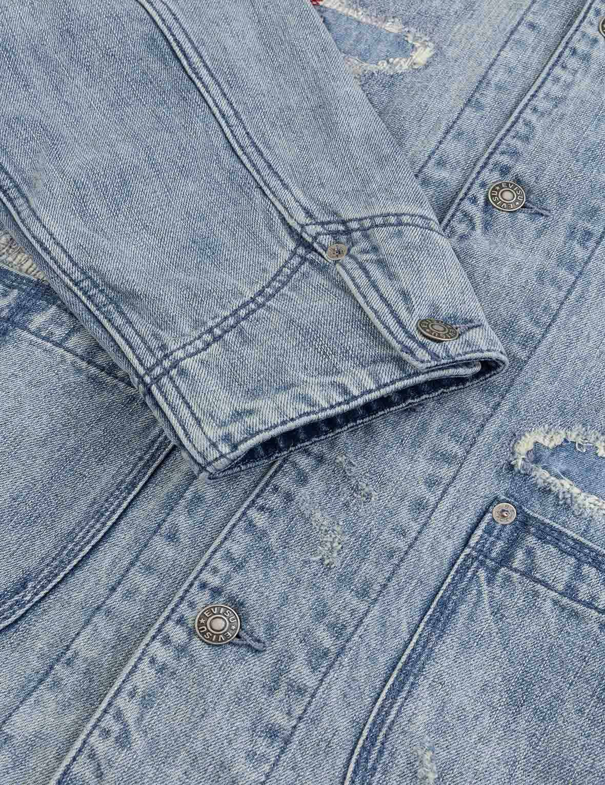 Distressed Fashion Fit Denim Jacket - 11