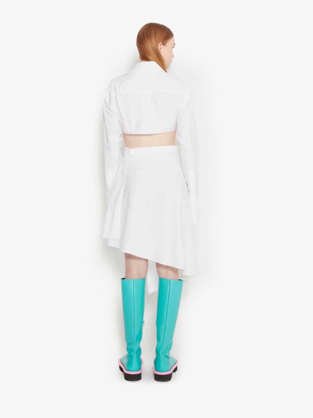 TWISTED CUT OUT SHIRT DRESS - 4