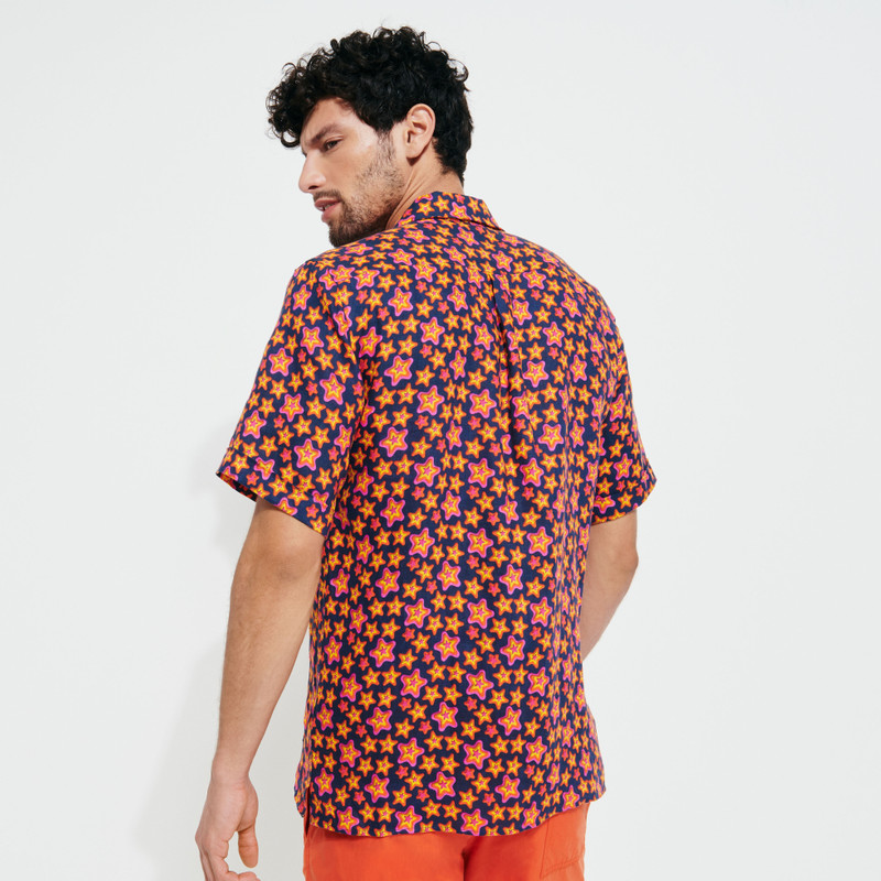 Men Bowling Linen Shirt Stars Gift 4