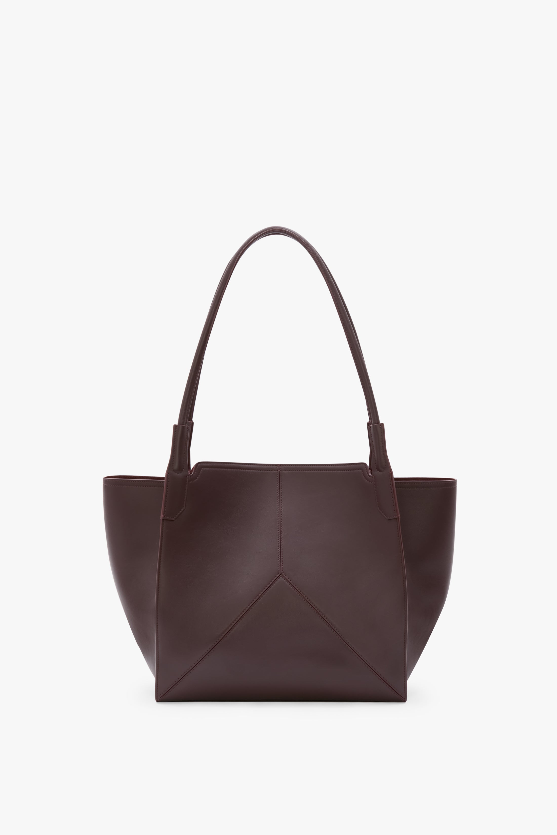 Victoria Tote In Burgundy Soft Leather - 5