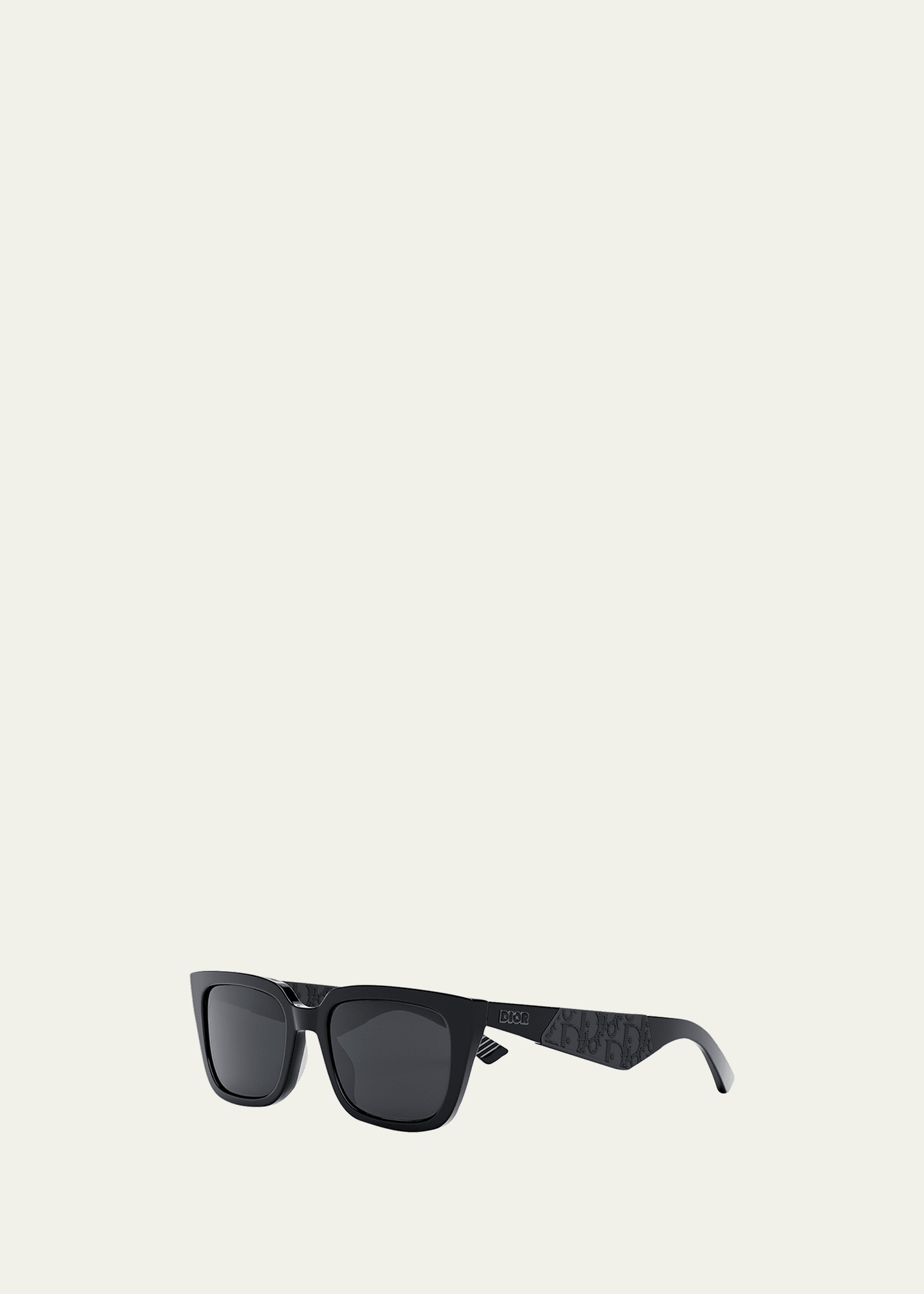 Men's Dior B27 S2I Rubber Logo Square Sunglasses - 1