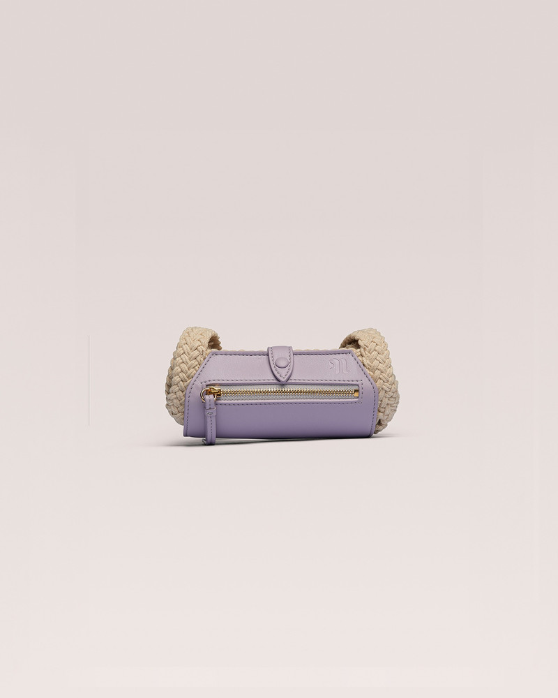 RUBA - Cotton mesh mini shopping tote - Lilac/Creme 3