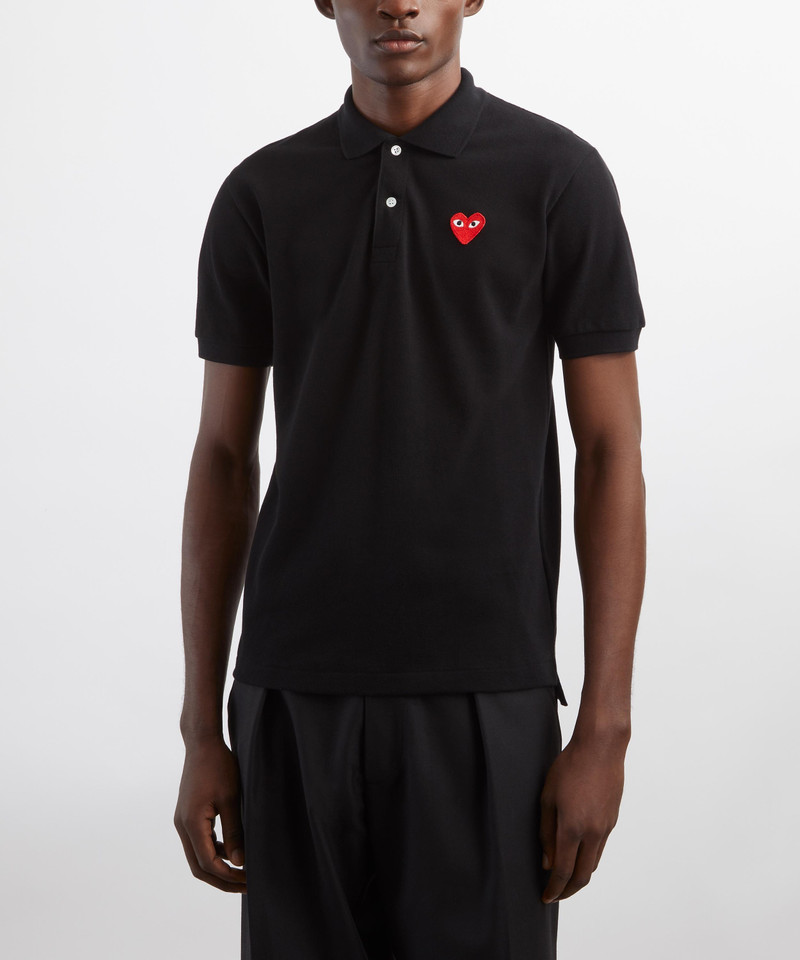 Comme des Garçons PLAY Red Heart Logo Polo Shirt outlook