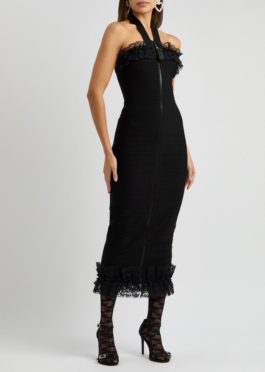 Self-portrait X Christopher Kane Lace-trimmed Midi Dress - 4