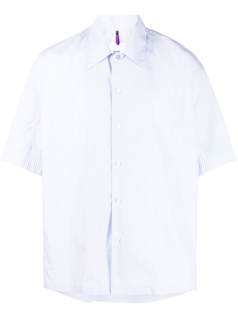 short-sleeved plain shirt - 1