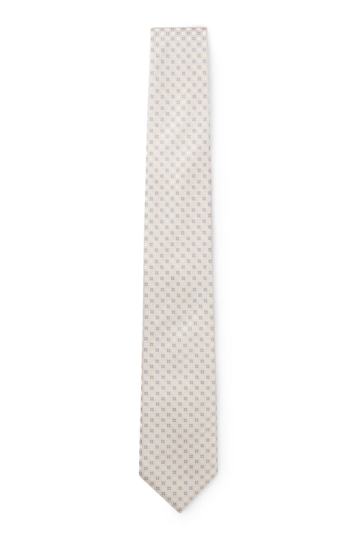 SILK-BLEND TIE WITH JACQUARD PATTERN - 1