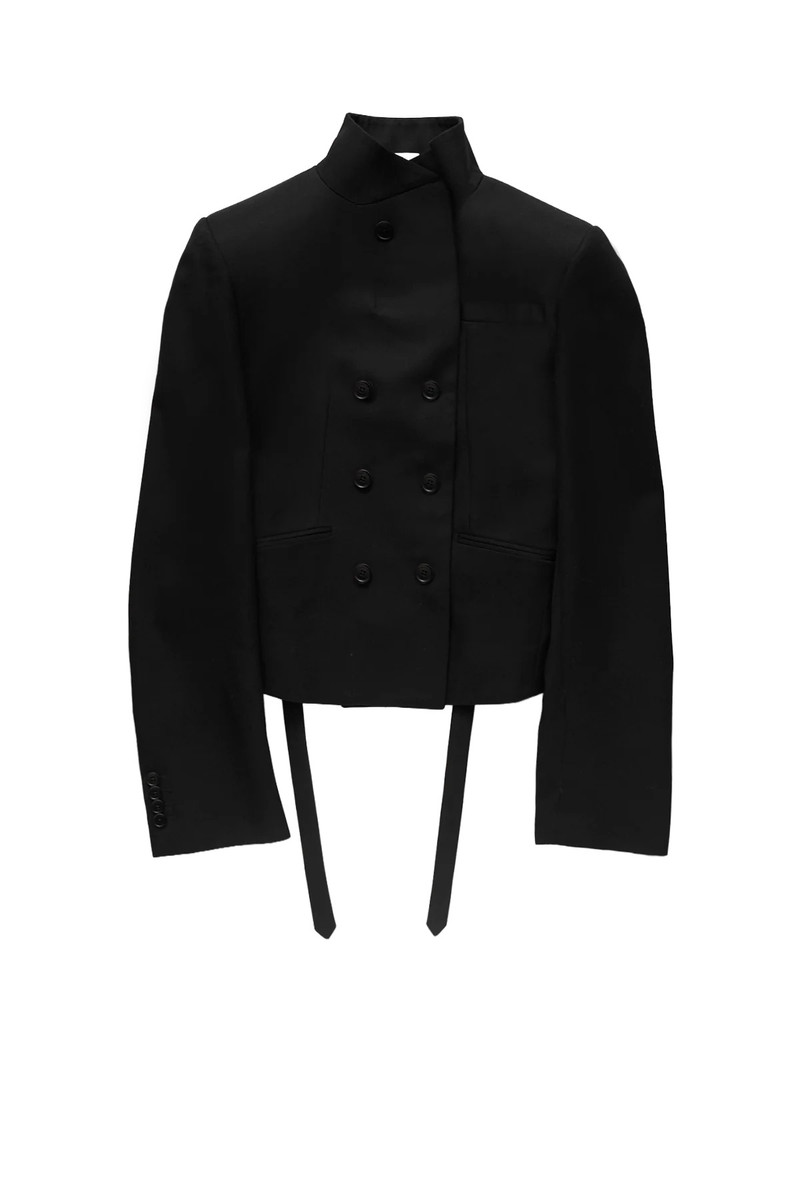 Alexander McQueen McQueen Shrunken Blazer Black outlook