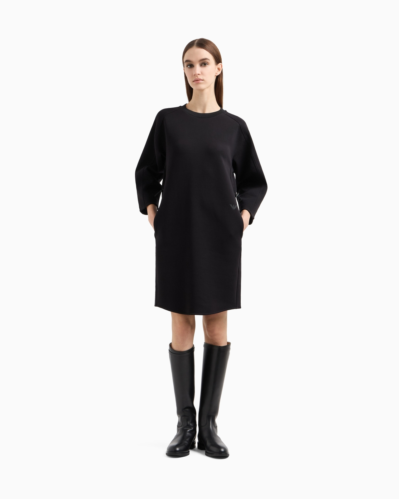 DOUBLE-JERSEY DRAWSTRING DRESS - 4