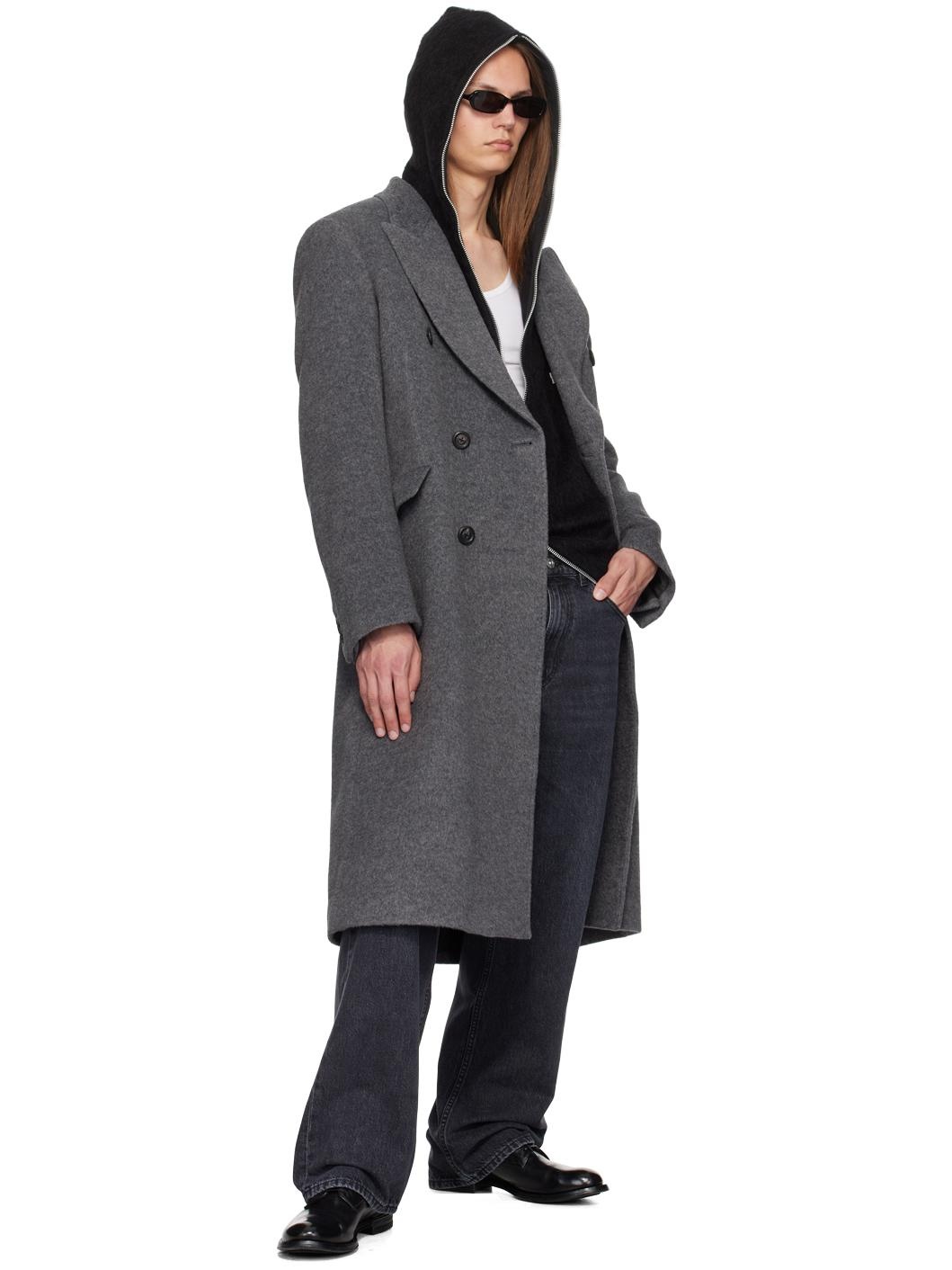 Our Legacy Whale Coat Island Grey Hairy Mohair | REVERSIBLE Our Legacy Whale Coat Island Grey Hairy Mohair | REVERSIBLE