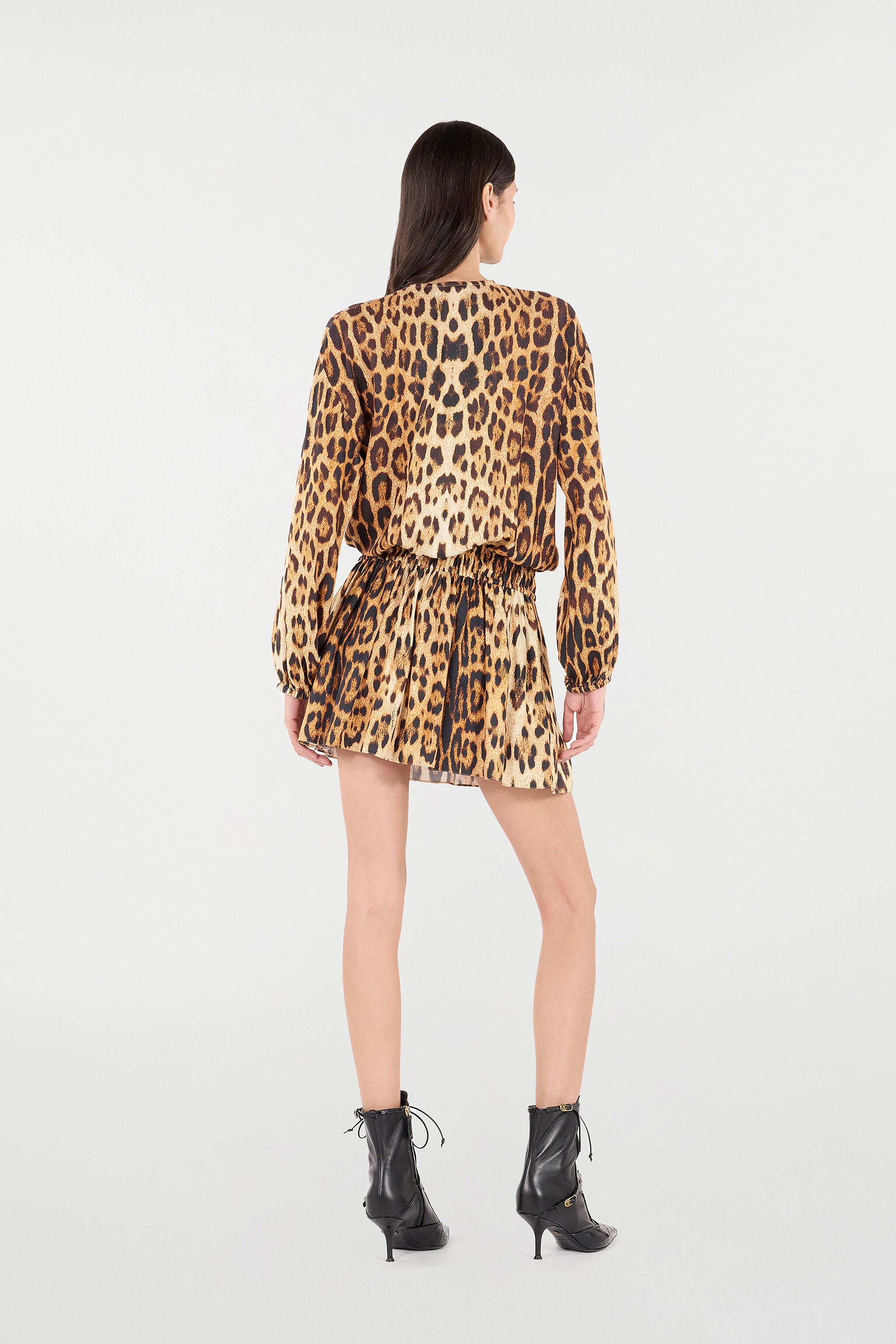 Short Dress with Jaguar Skin Print - 4