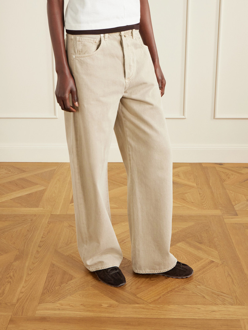 JACQUEMUS The Tennis Leather-trimmed Suede Sneakers outlook