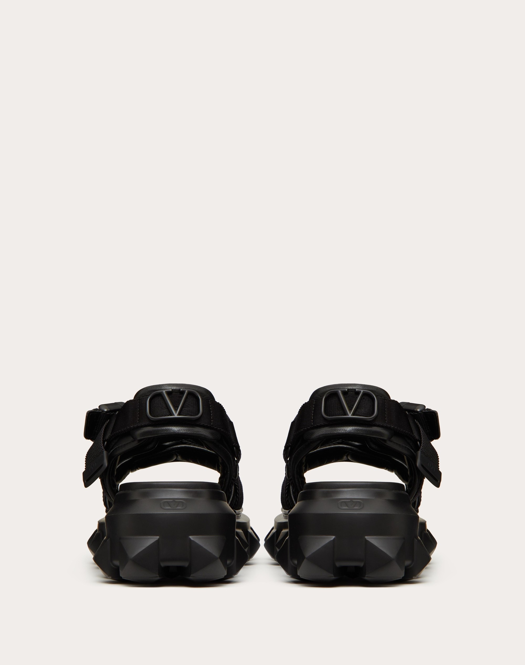 CALFSKIN TRACKSTUD SANDAL WITH BANDS - 3