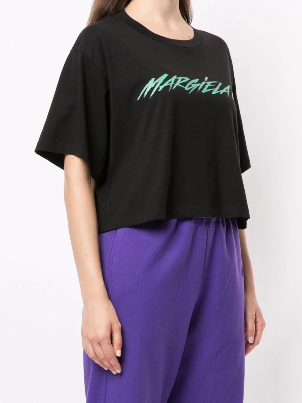 cropped logo T-shirt - 3