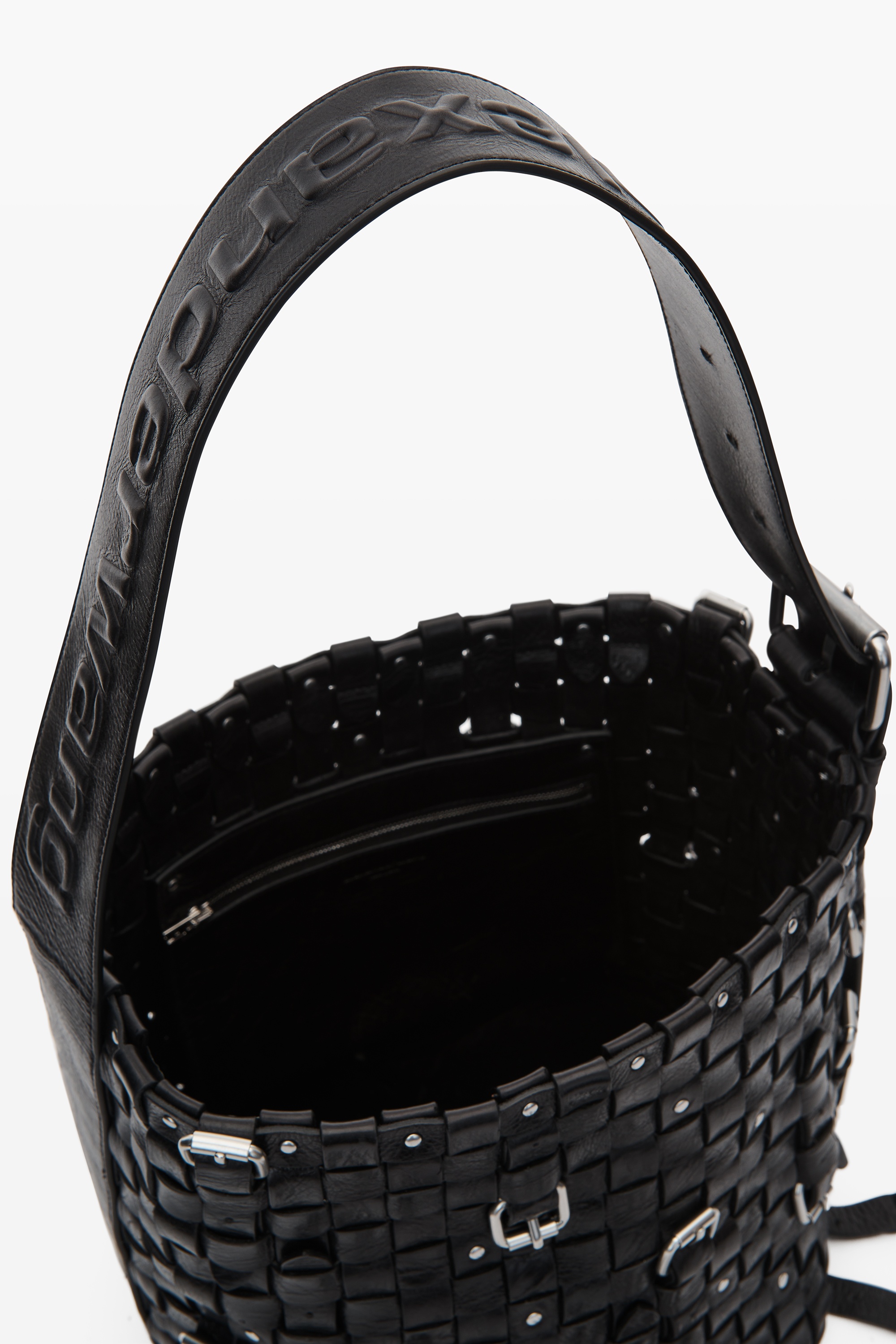 lock medium crackle leather hobo - 4