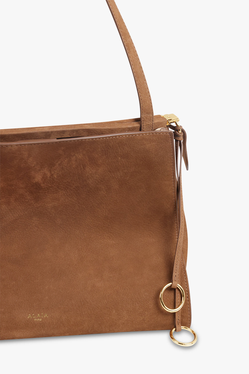 LE CLICK NUBUCK MEDIUM SQUARE TOTE | SHADOW BROWN - 4