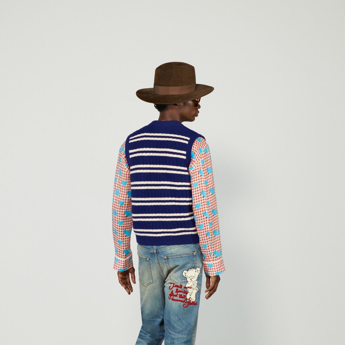 Gucci HA HA HA striped wool vest - 6