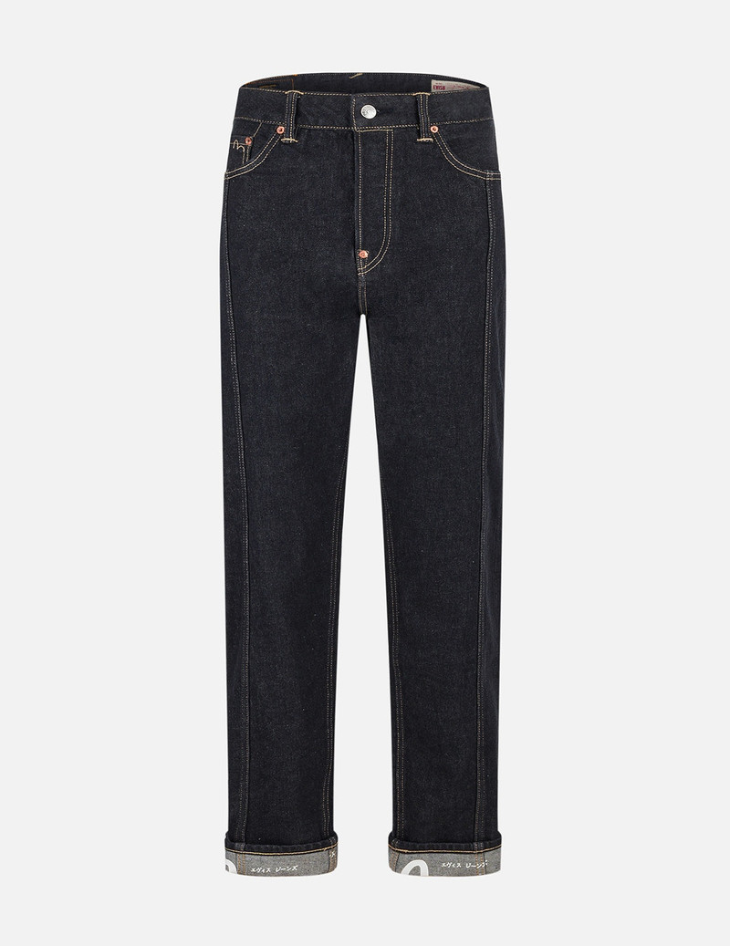 EVISU Brushstroke Seagull Print Straight Fit Jeans outlook