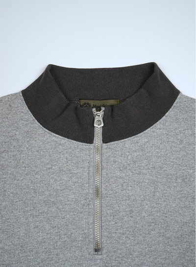 Nigel Cabourn Zip Up Pullover Sweat Shirt in Grey outlook
