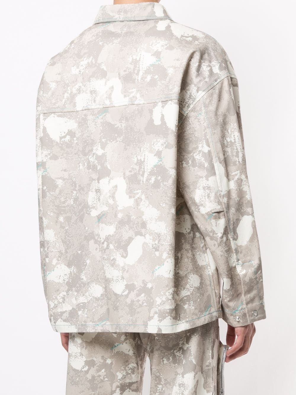 camouflage print military jacket - 4