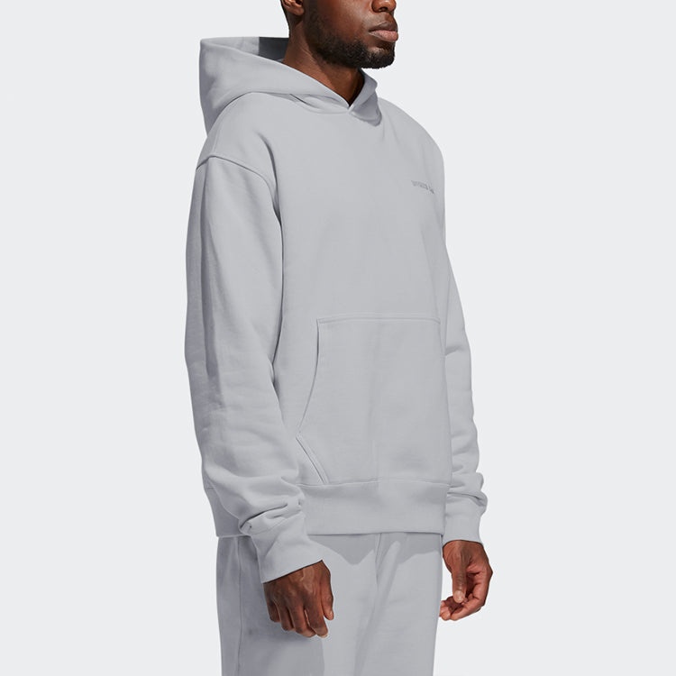 adidas originals x Pw Basics Hood Embroidered Monogrammed Hooded Sweater Unisex Grey GM1947 - 5