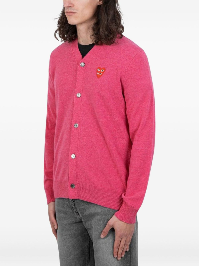 Comme des Garçons Homme double logo cardigan outlook