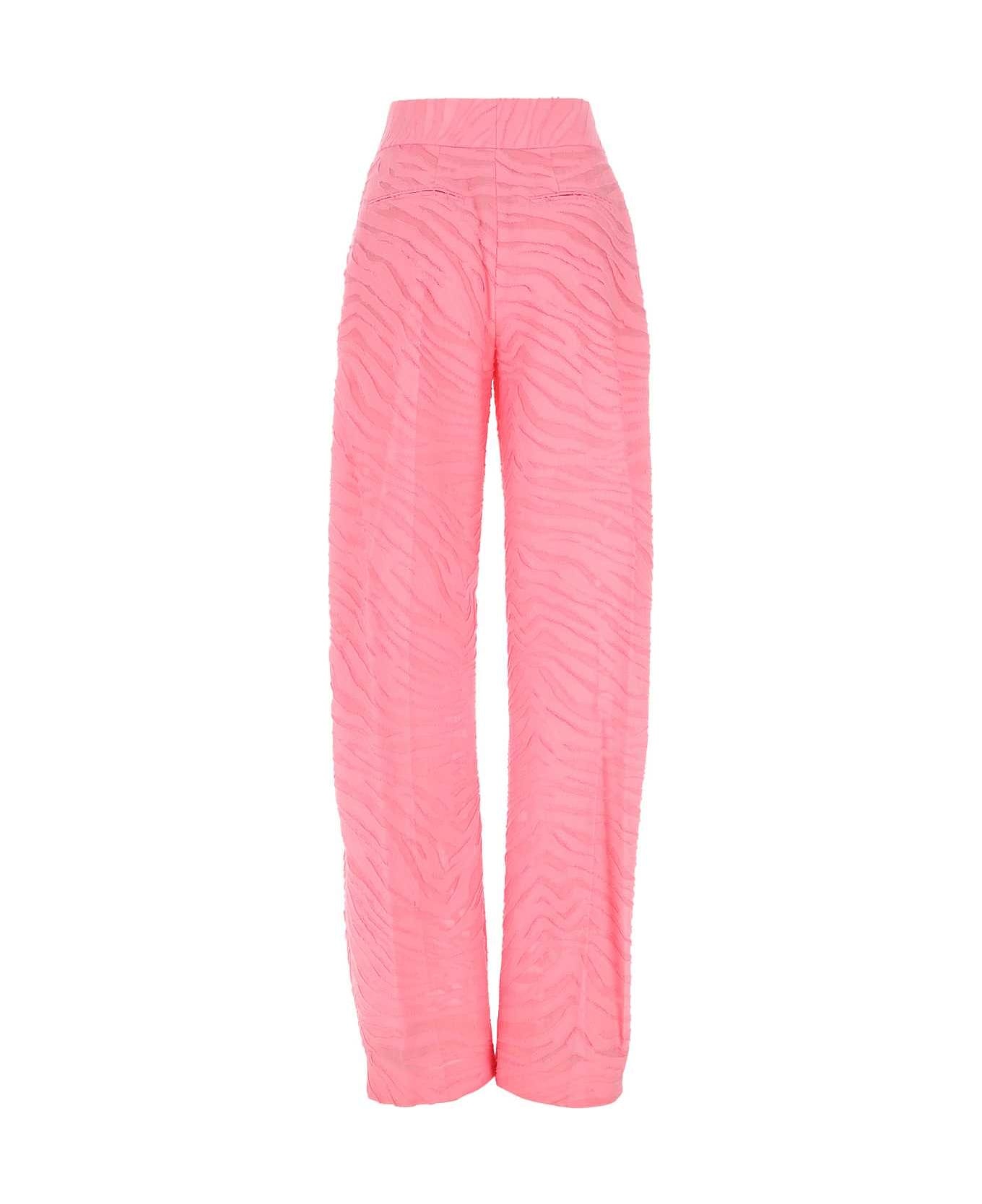 Pink Cotton Blend Wide-leg Gary Pant - 2