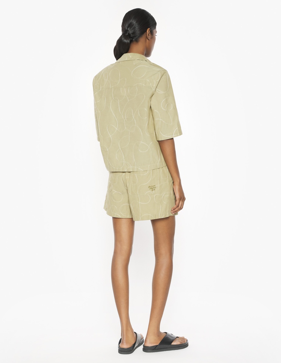 DESA DESIGN EMBROIDERED PLEATED SHORTS - 5