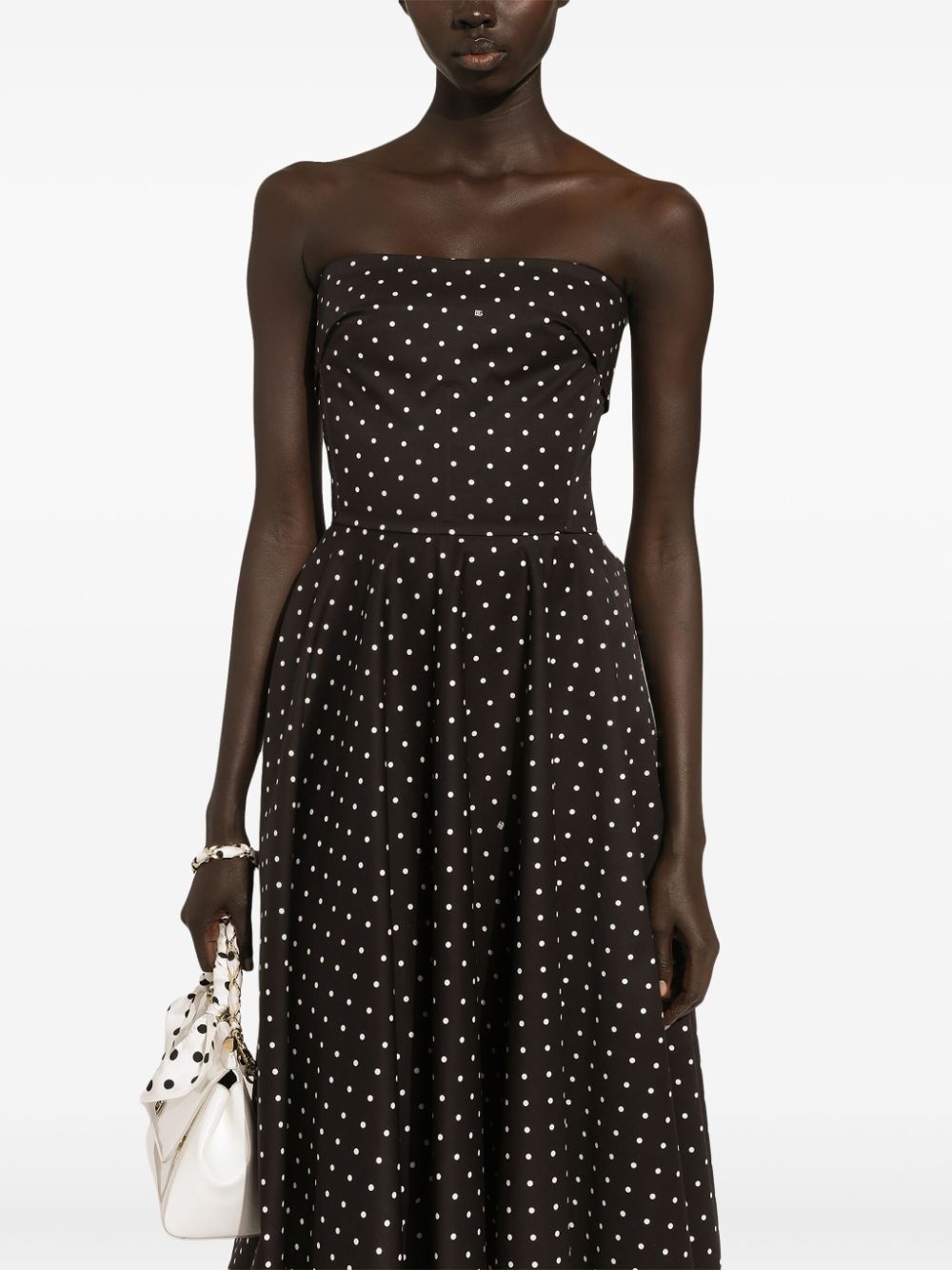 polka-dot midi dress - 4