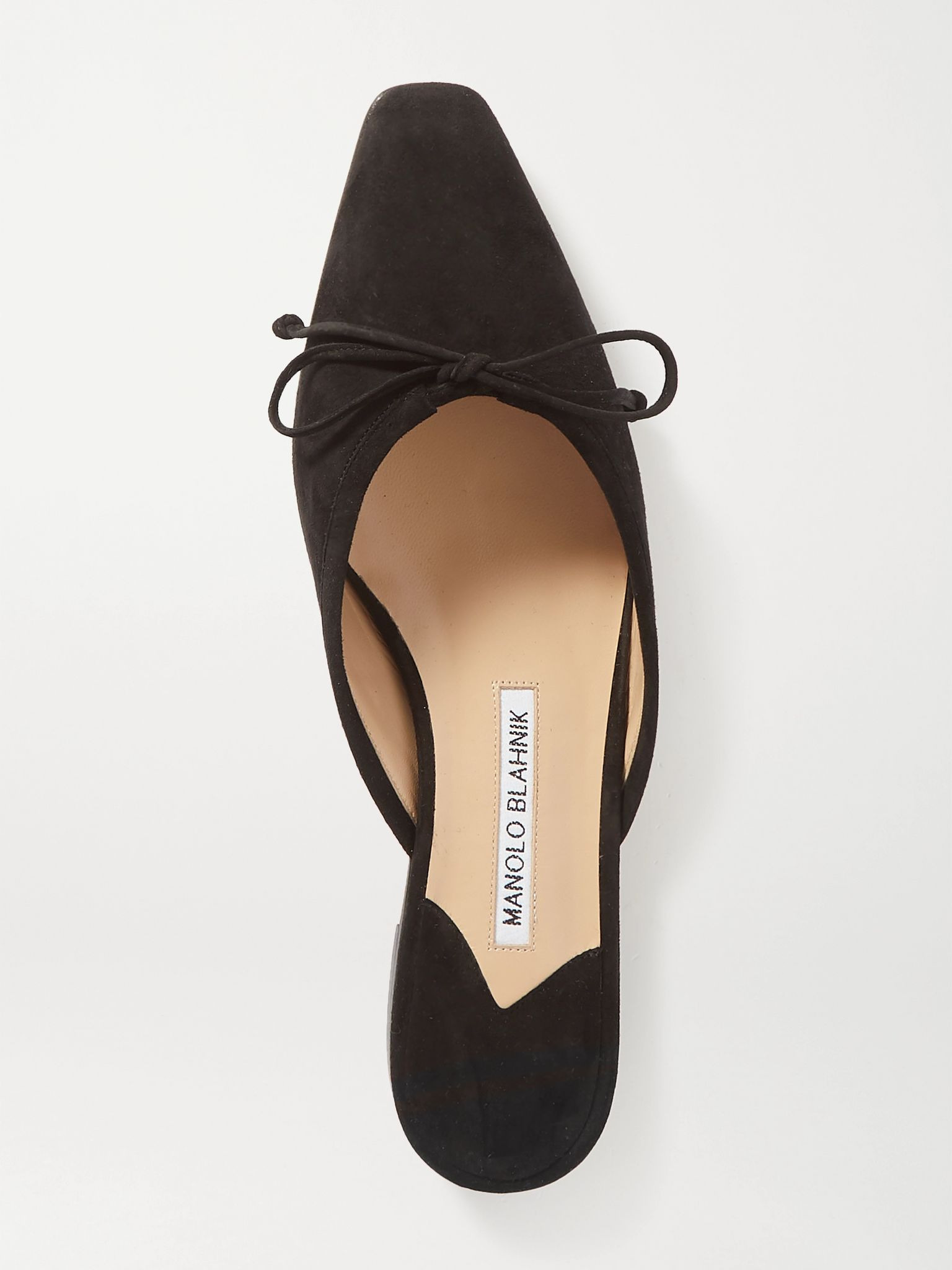 Ballerimu bow-detailed suede mules Black - 5