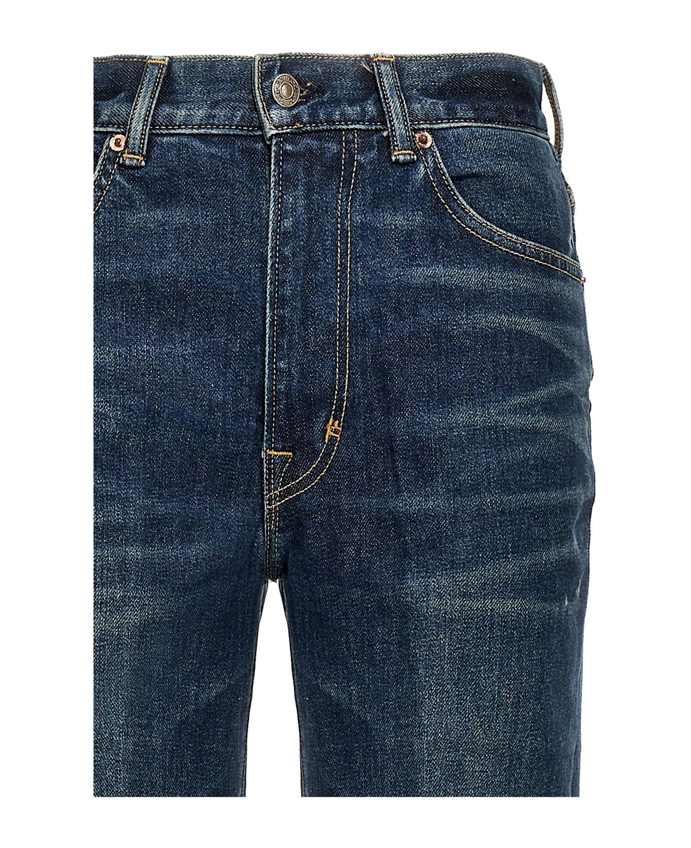 Stretch Raw Denim Flared Jeans - 3